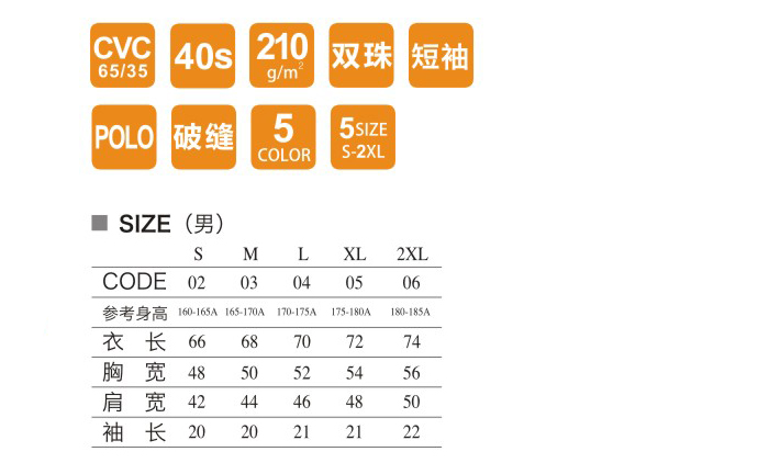 时尚短袖t恤男士polo衫定做